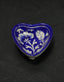 Handmade Heart-Shaped Blue Pottery Plate Set with Gift Box