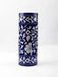 Cylinder Flower Vase Blue White