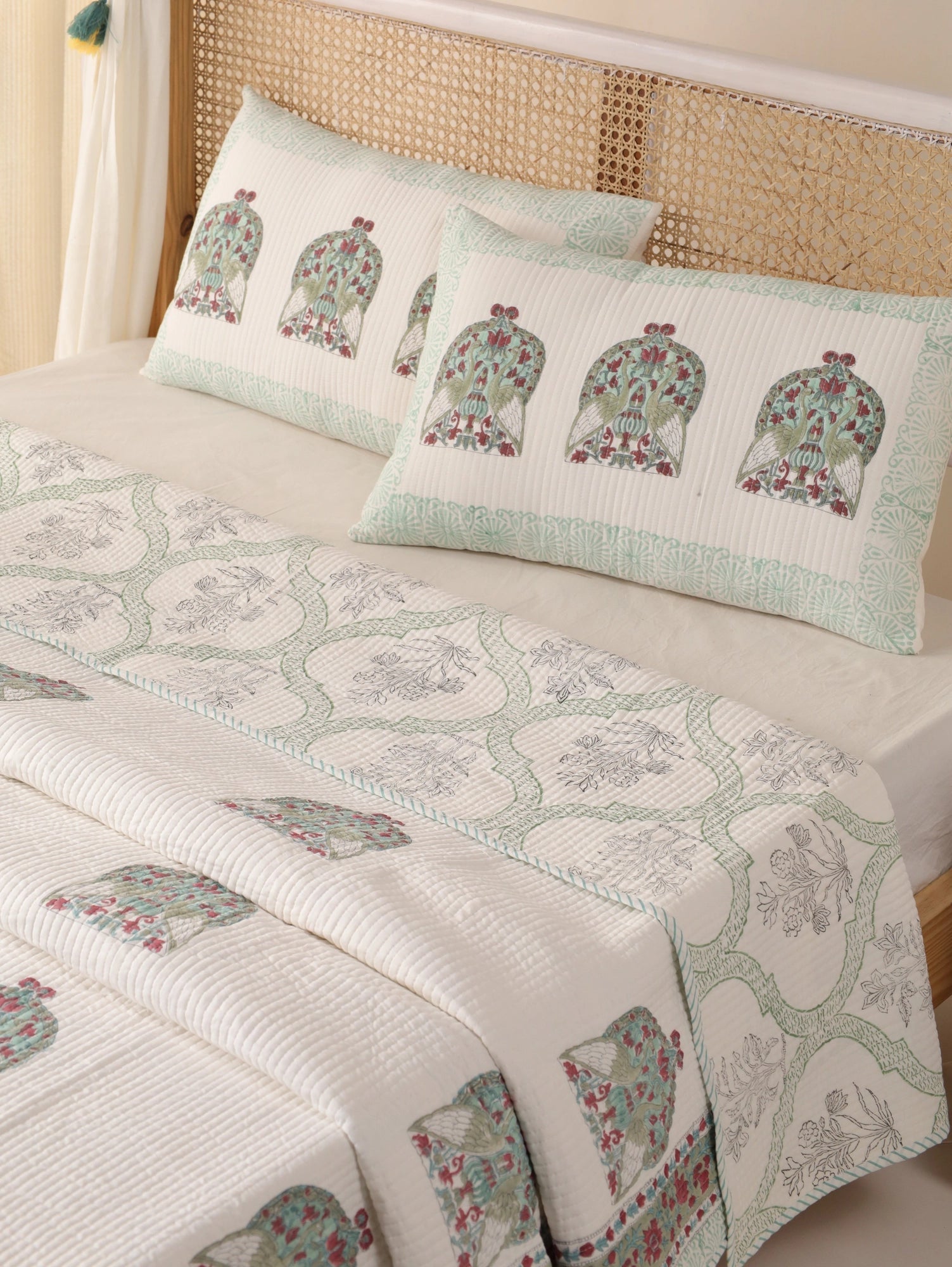 Mugal Print Cotton Soft Quilt Blanket King bed Size Cover up Quilt Blanket Throw Big Size Quilt Very Soft Natural Quilt Next day Dispatch - Image 7