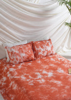 Orange Tie Dye Bedsheets with Pillow Covers - Image 4