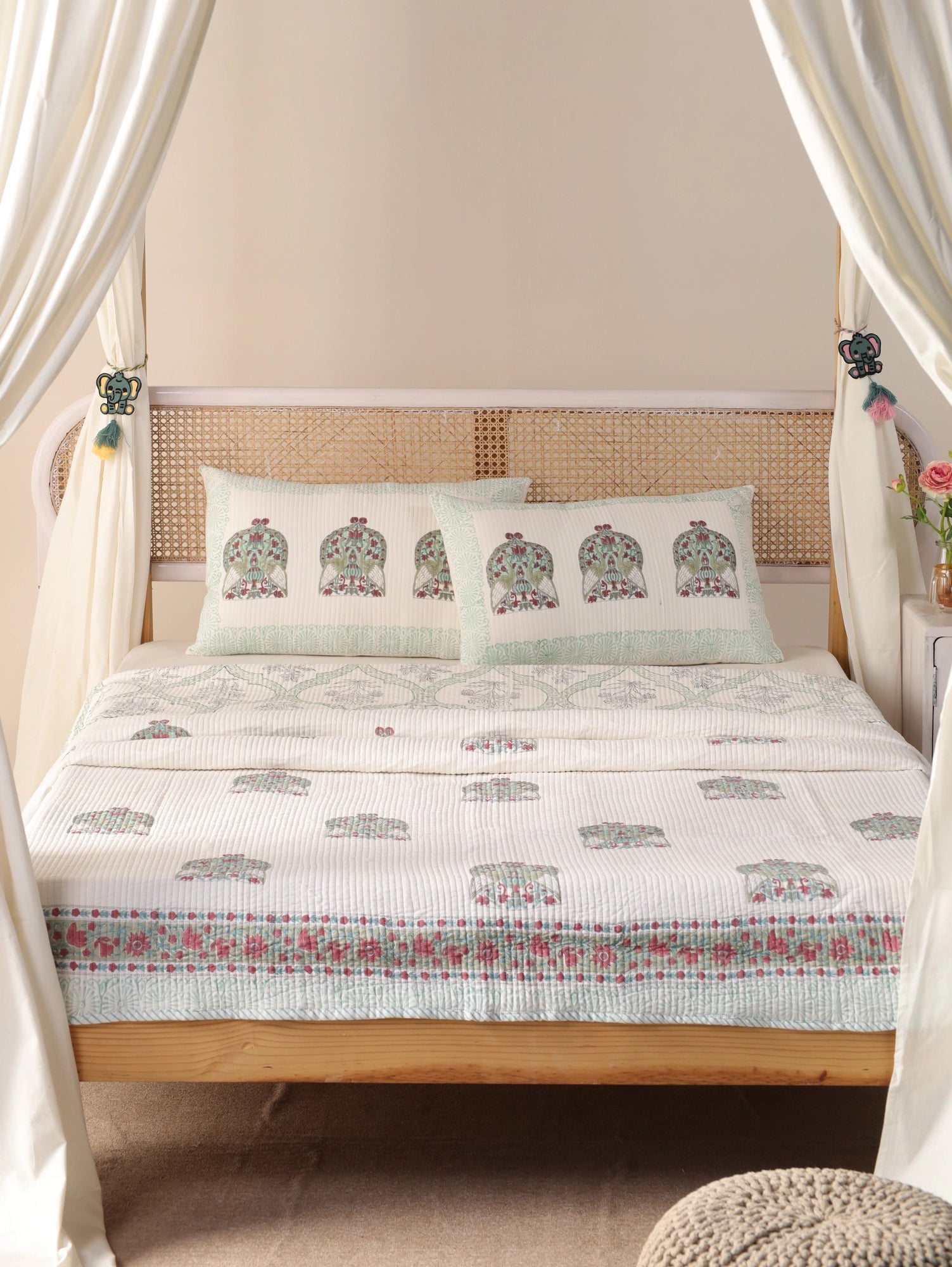 Mugal Print Cotton Soft Quilt Blanket King bed Size Cover up Quilt Blanket Throw Big Size Quilt Very Soft Natural Quilt Next day Dispatch - Image 3