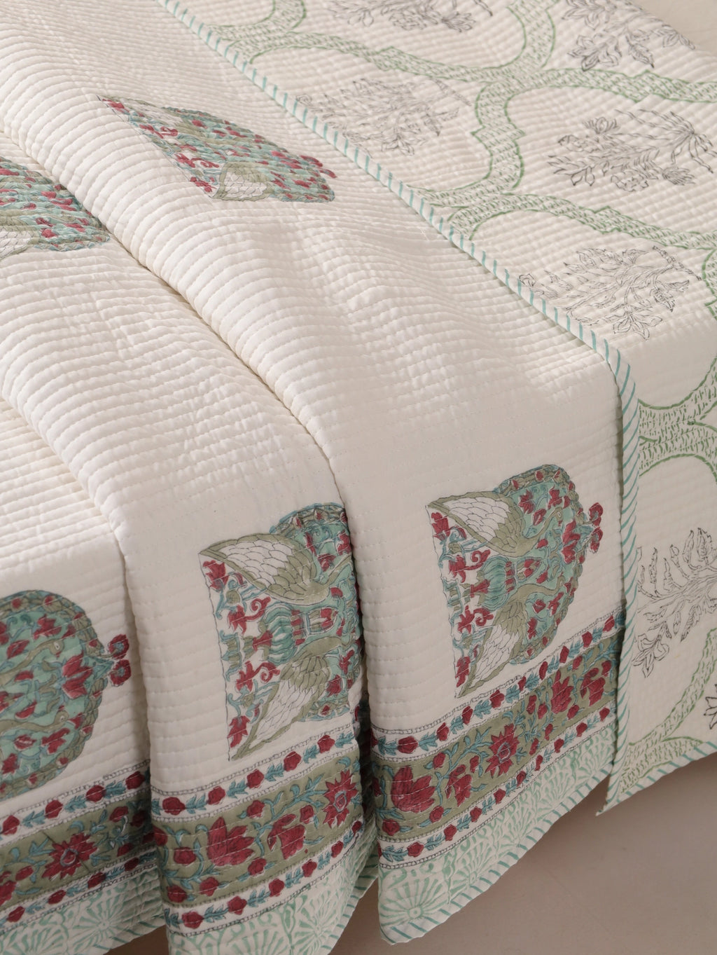 Mugal Print Cotton Soft Quilt Blanket King bed Size Cover up Quilt Blanket Throw Big Size Quilt Very Soft Natural Quilt Next day Dispatch - Image 8