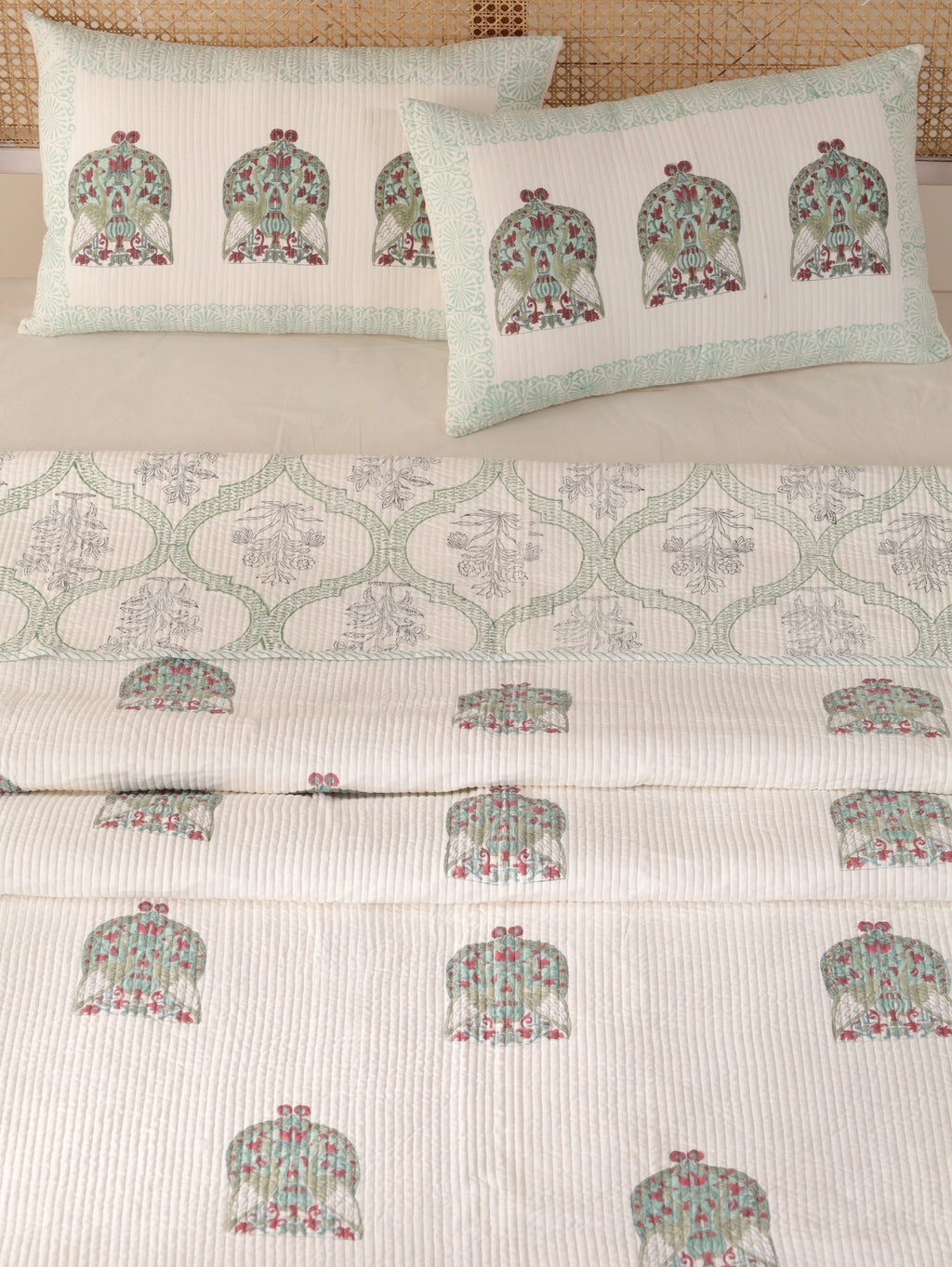 Mugal Print Cotton Soft Quilt Blanket King bed Size Cover up Quilt Blanket Throw Big Size Quilt Very Soft Natural Quilt Next day Dispatch - Image 2