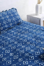 Boho Stone Washed Block Printed Bedsheet and Pillow Set