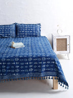 Designer Block Printed Bedsheet and Pillow Set