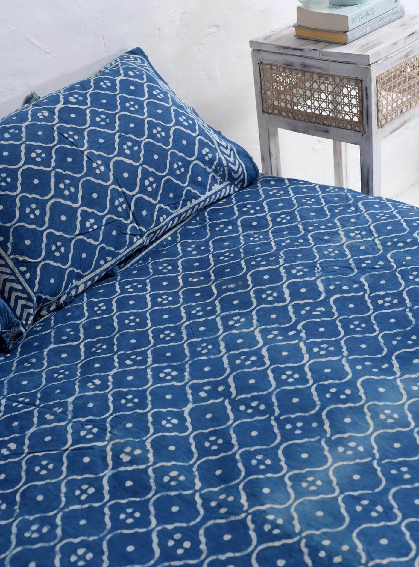 Handmade Reversible Block Printed Bedsheet and Pillow Set