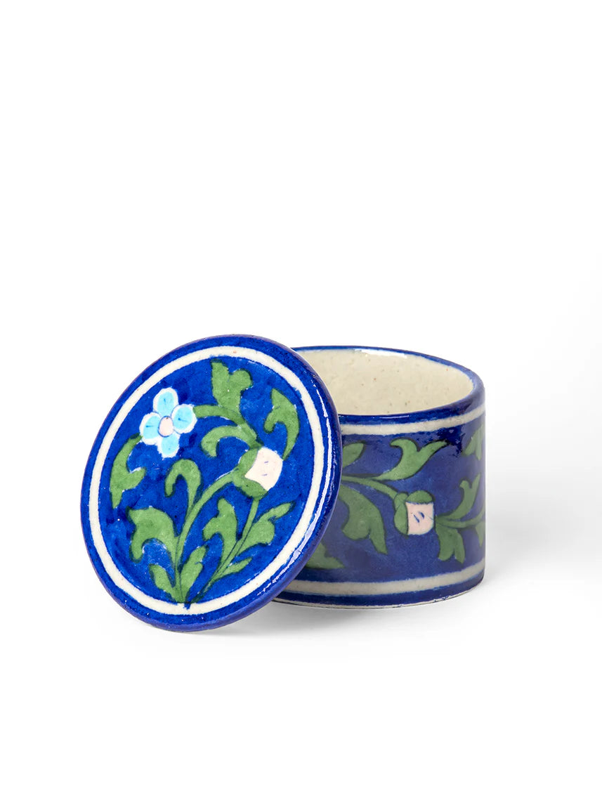 Handmade Round Box Blue