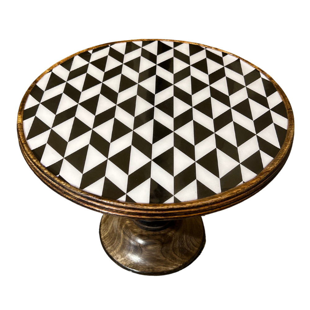 Monochrome Illusion Cake Stand Main image