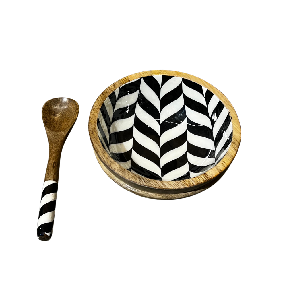 Monochrome Leaf Bowl Secondary image