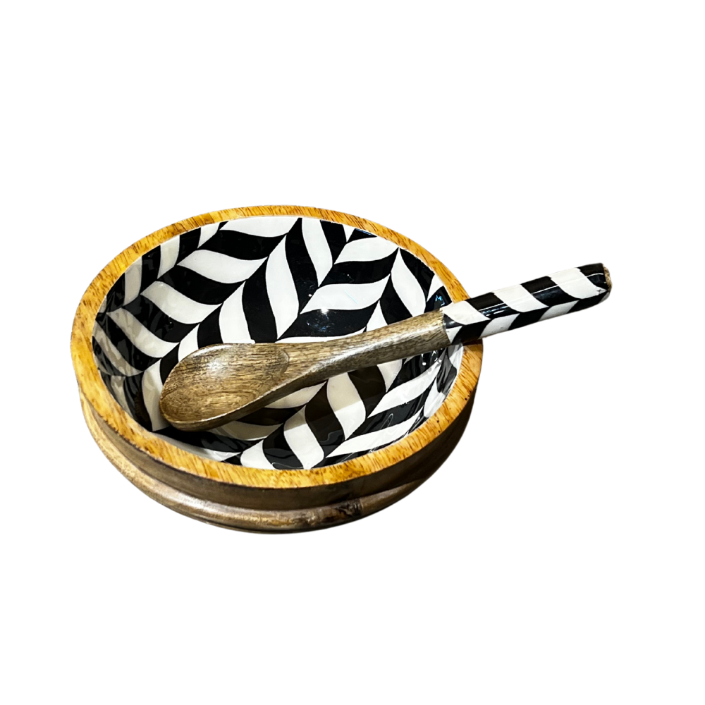 Monochrome Leaf Bowl