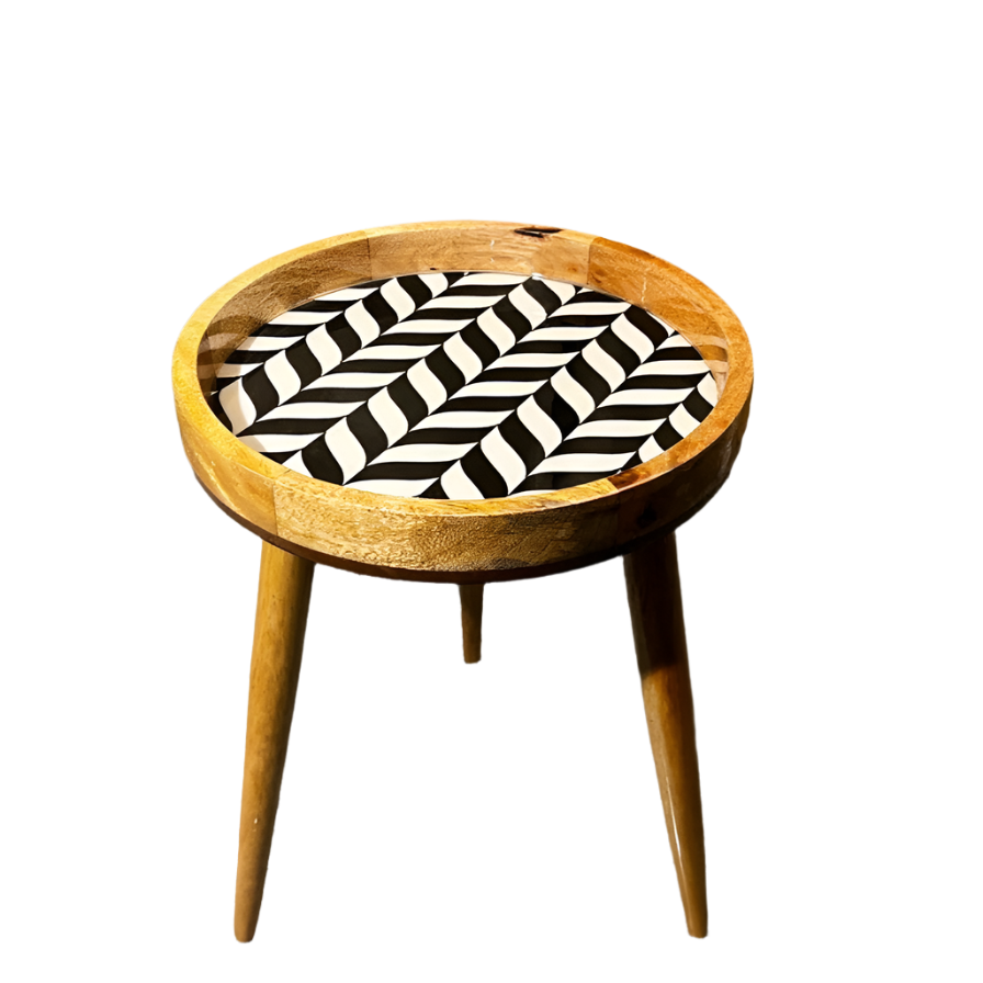 Monochrome Leaf Stool Main image