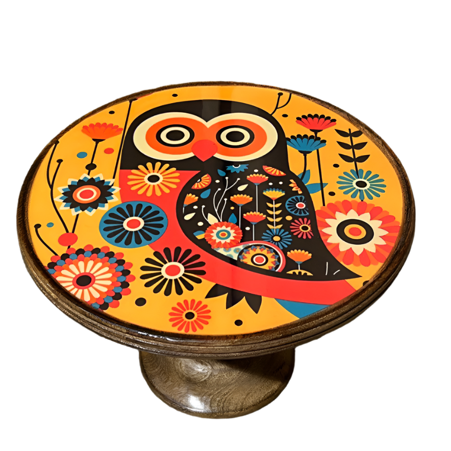 Retro Owl Cake Stand Main image