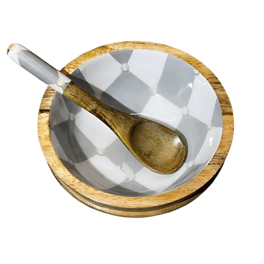 Silver Check Bowl Main image