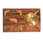 Wooden Ashtray With Lid