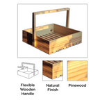Wooden Basket with Handle
