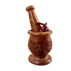 Wooden Mortar & Pestle
