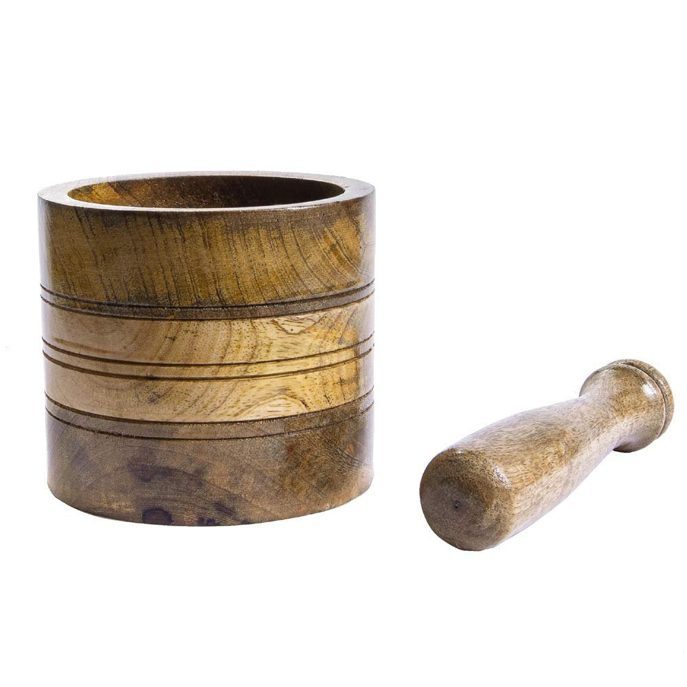 Wooden Mortar & Pestle