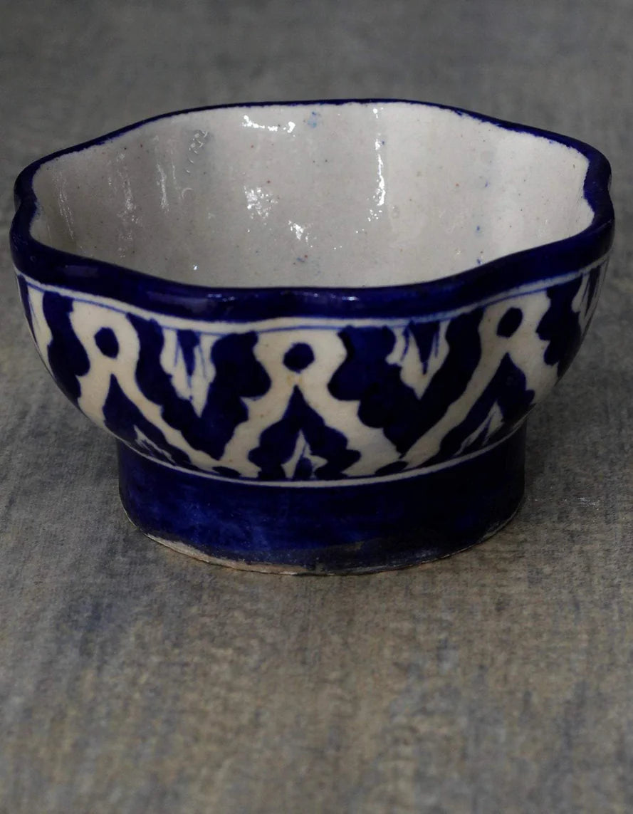 Ikat Blue Pottery Bowl