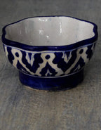 Ikat Blue Pottery Bowl