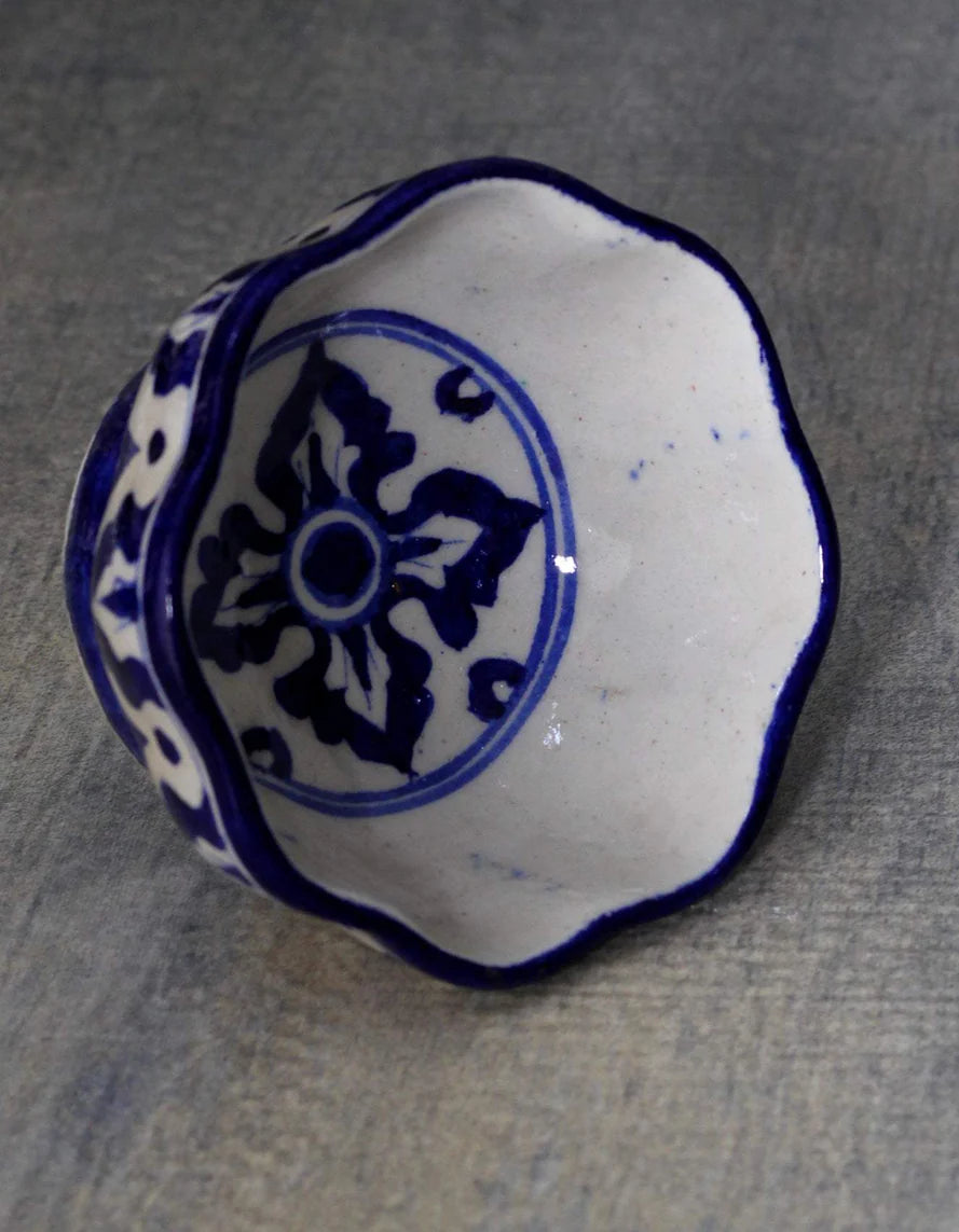 Ikat Blue Pottery Bowl