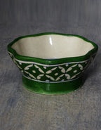 Lattice Blue Pottery Bowl