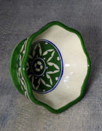 Lattice Blue Pottery Bowl