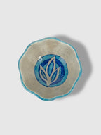 Lotus Leaf Blue Pottery Bowl
