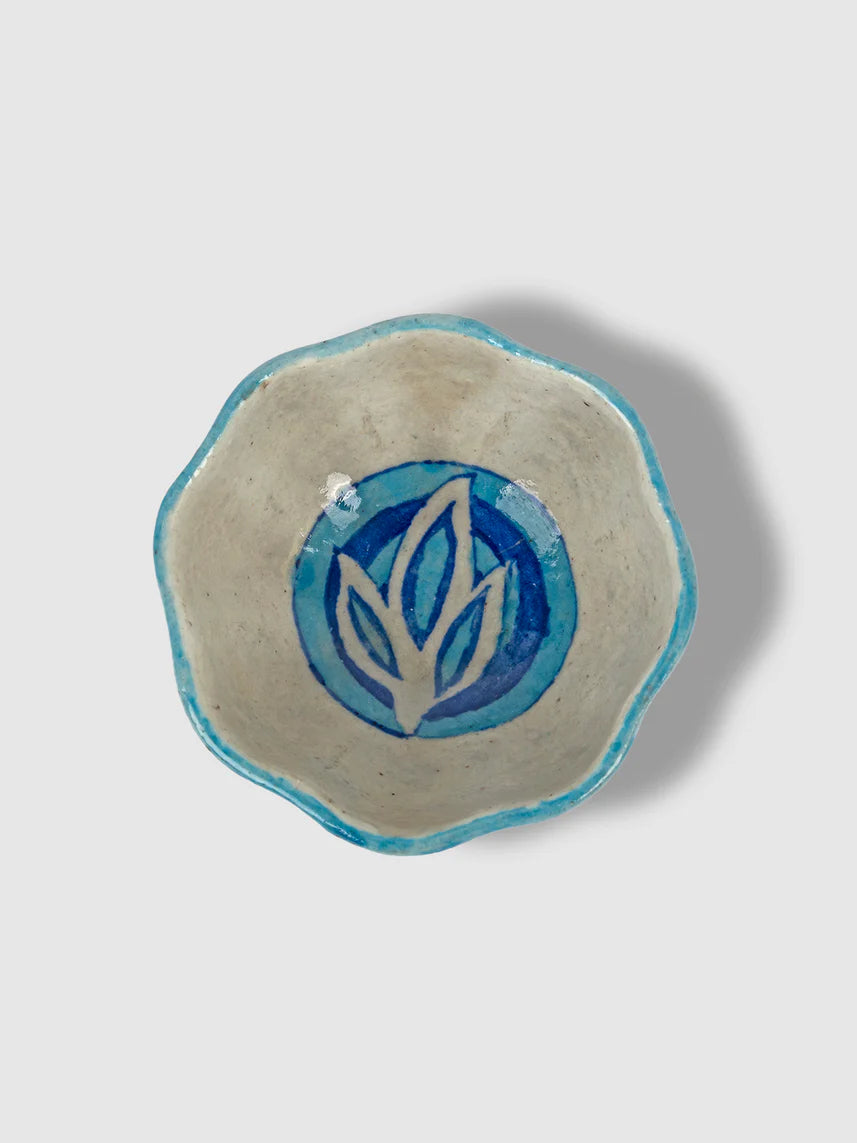 Lotus Leaf Blue Pottery Bowl Main image