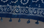 Mud Cloth Blue Block Printed Bedsheet and Pillow Set
