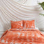 Orange and White Tie Dye Bedsheets with Pillow Covers