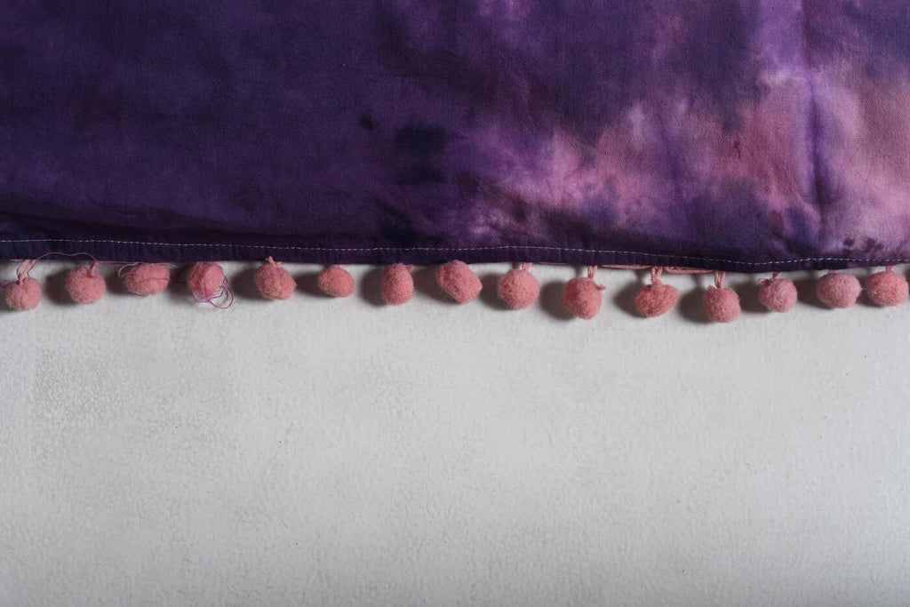 Pink and Purple Tie Dye Bedsheets with Pillow Covers