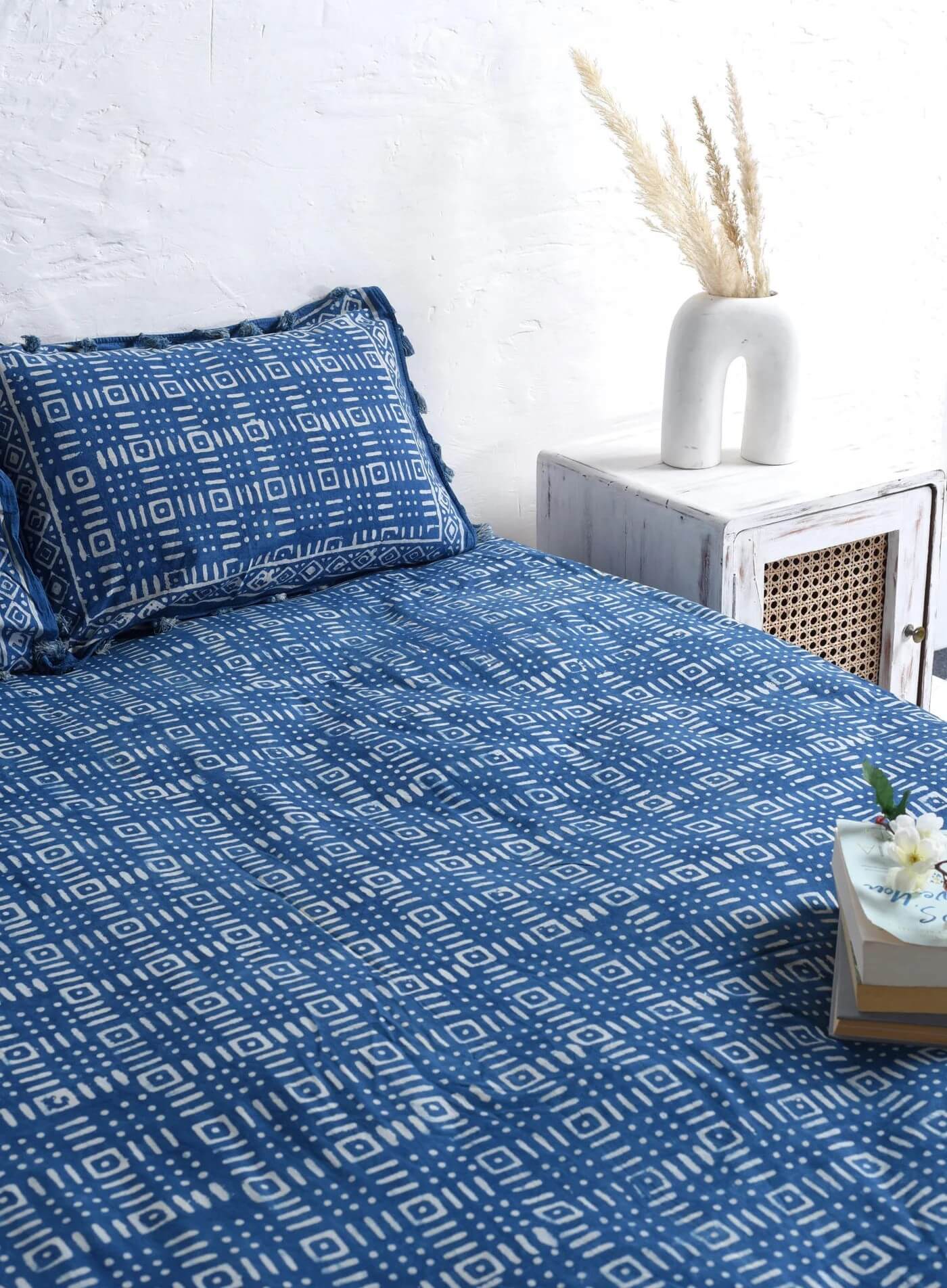 Premium Quality Block Printed Bedsheet and Pillow Set