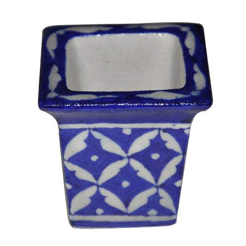 Square Flower Bud Vase Indigo Blue Secondary image