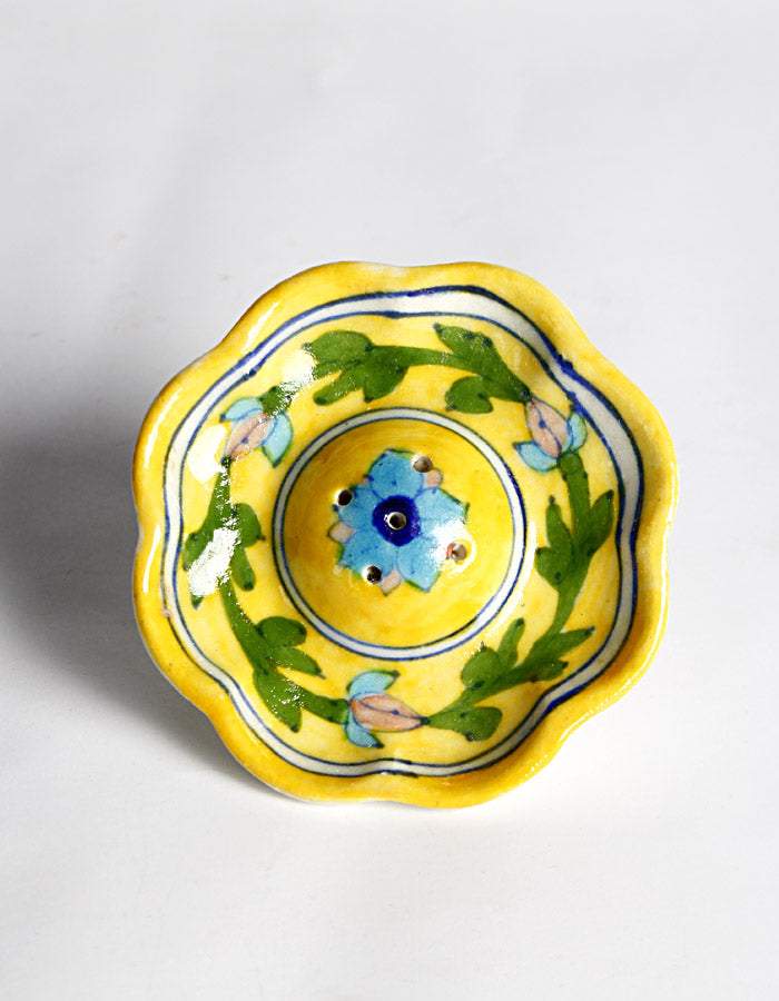 Yellow Floral Agarbatti Stand Main image