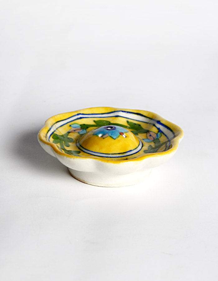 Yellow Floral Agarbatti Stand Secondary image