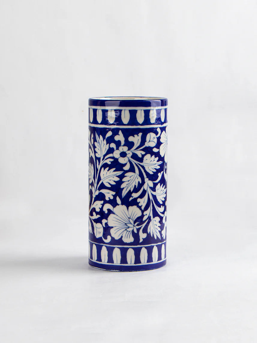 Cylinder Flower Vase Blue Secondary image
