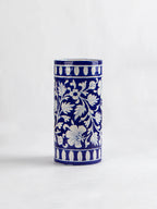 Cylinder Flower Vase Blue