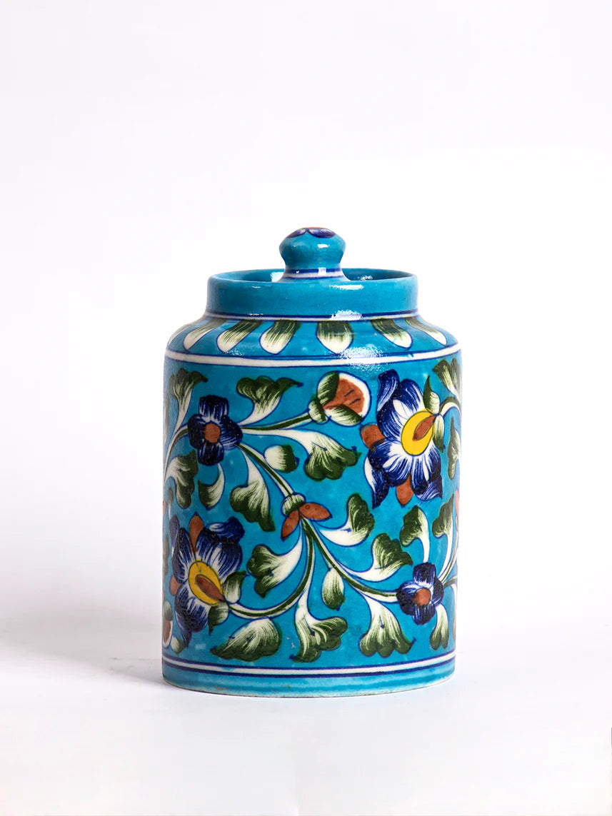 Blue Pottery Handcrafted Jar2