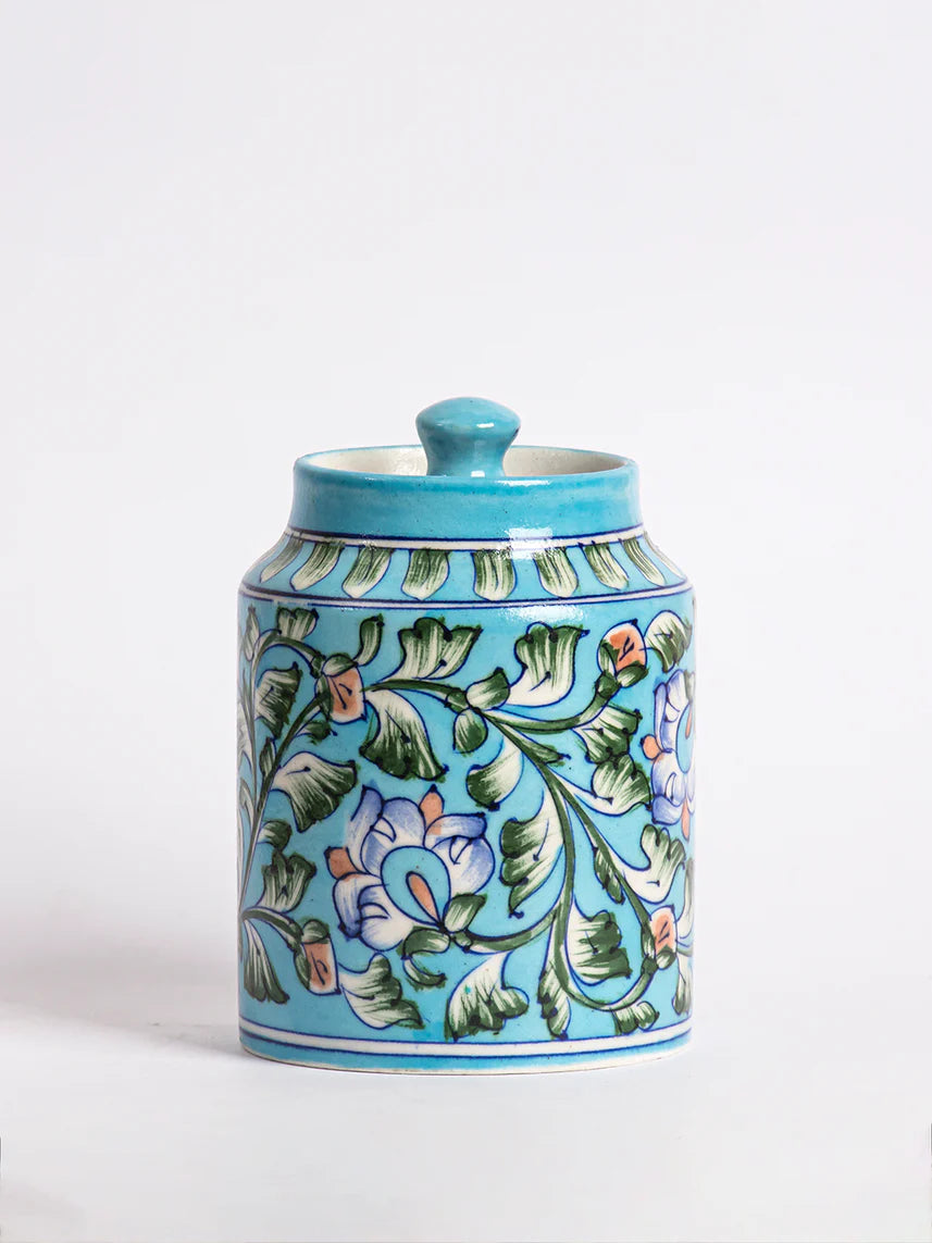 Blue Pottery Handcrafted Jar