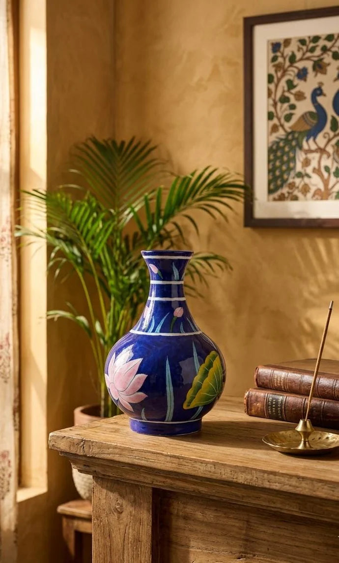 Blue Pottery Surahi