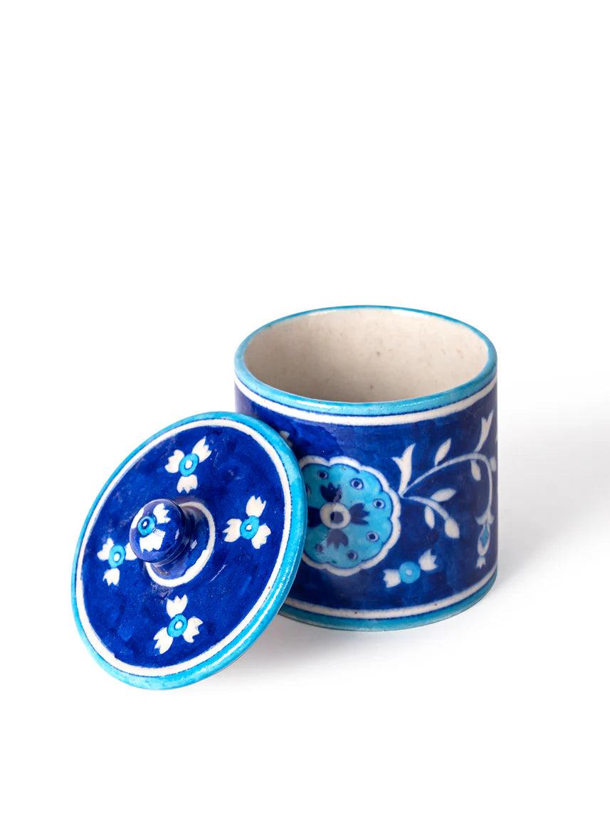 Blue Pottery Handmade Jar 3
