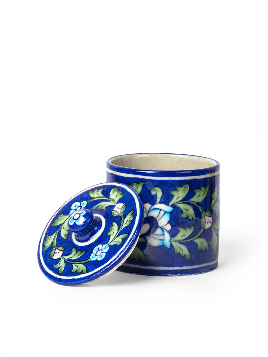 Blue Pottery Handmade Jar 2
