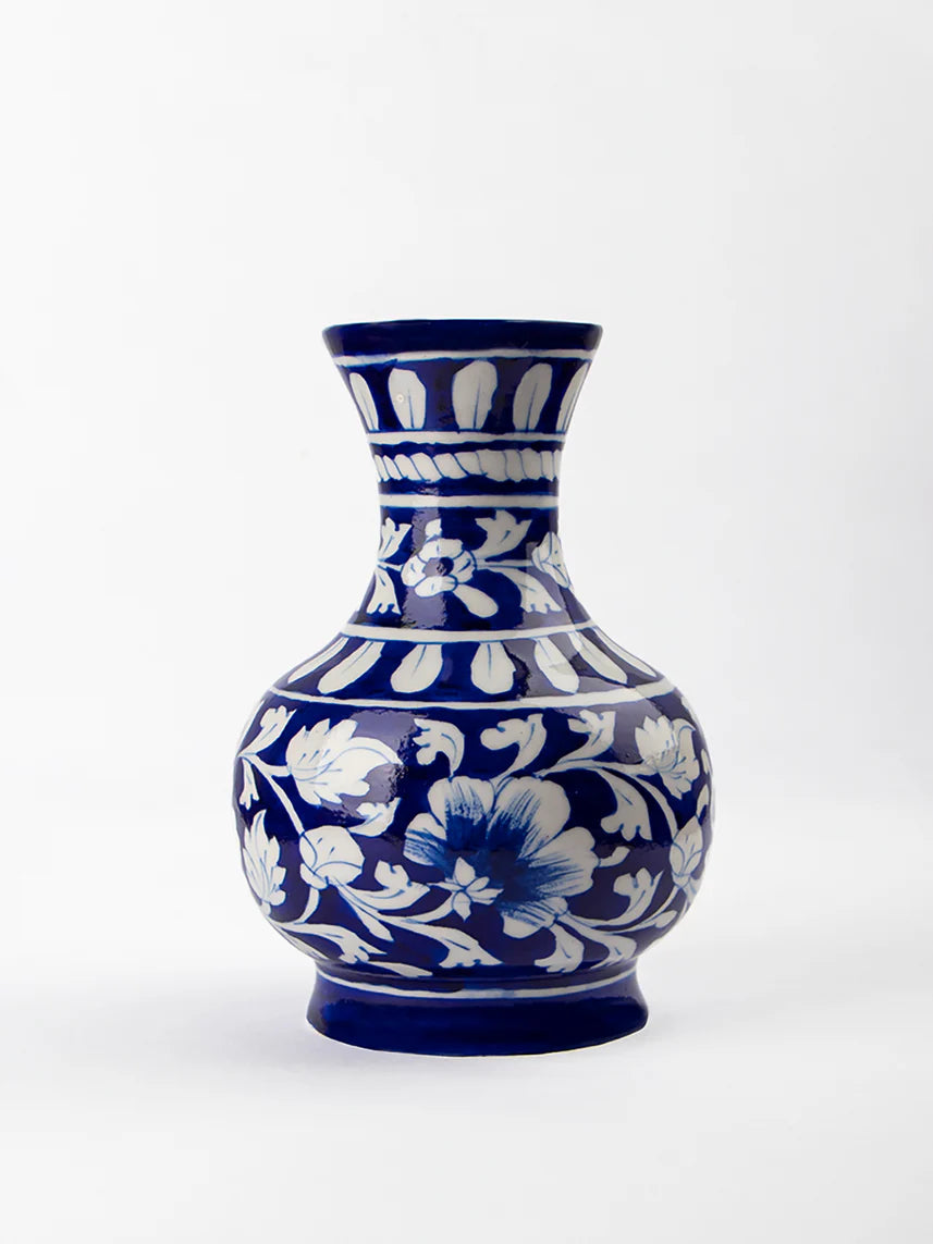 Blue Pottery Surahi Blue & White