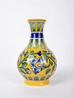 Blue Pottery Surahi Yellow color