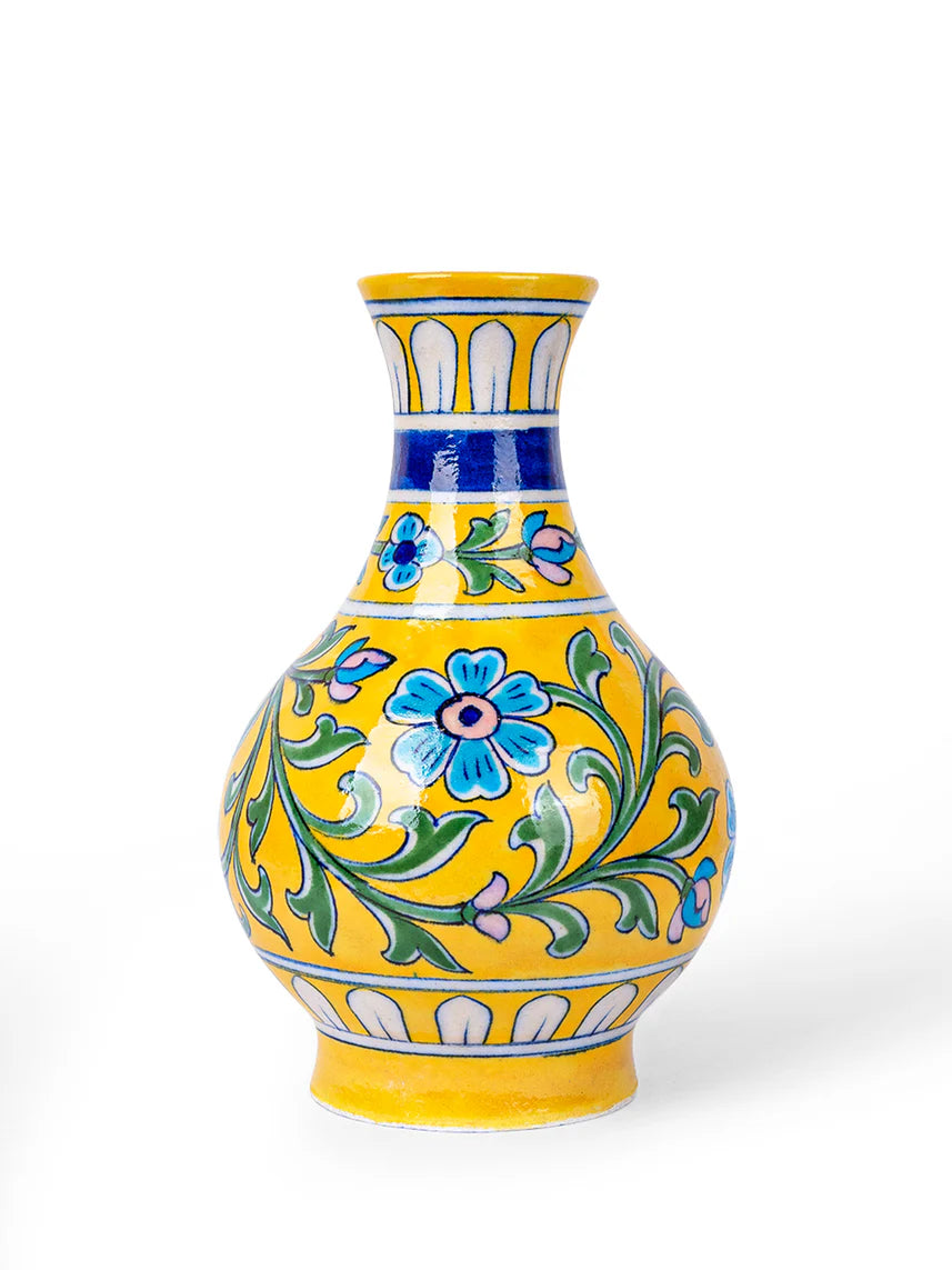 Blue Pottery Surahi Yellow color 2 Secondary image